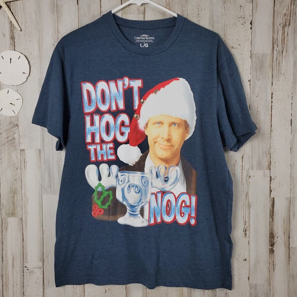 National Lampoon's Christmas Vacation Graphic Tee Shirt Blue Size Large